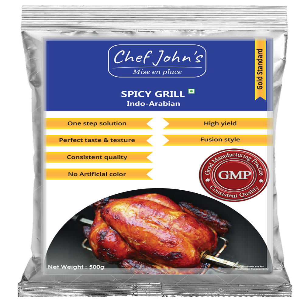 Chef John\'s Spicy Grill marinade, For Restaurant, Packaging Size: 500g
