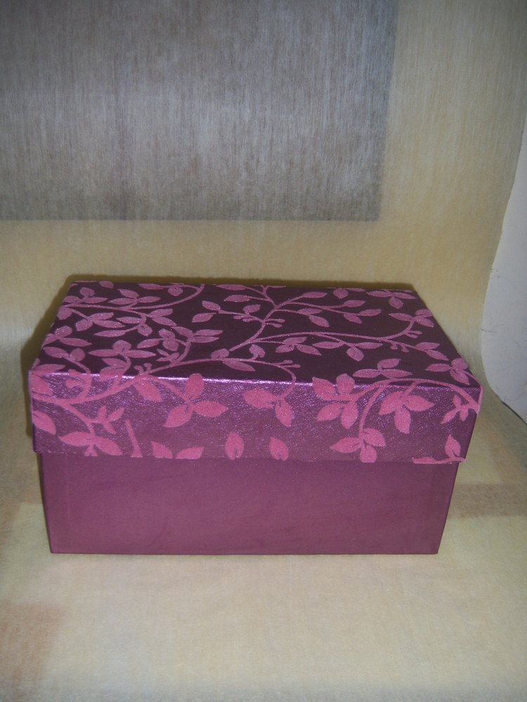 Multicolor Handmade Paper Box with Flock Printed Papers, For Gifts, Packaging Type: Custom