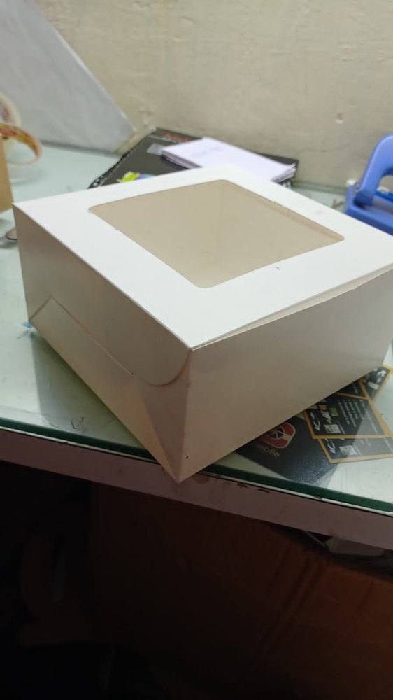 White Window Cake Box, 320 Gsm