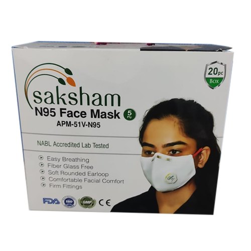 Lithography/Offset Printed Face Mask Packaging Box, < 5 Kg