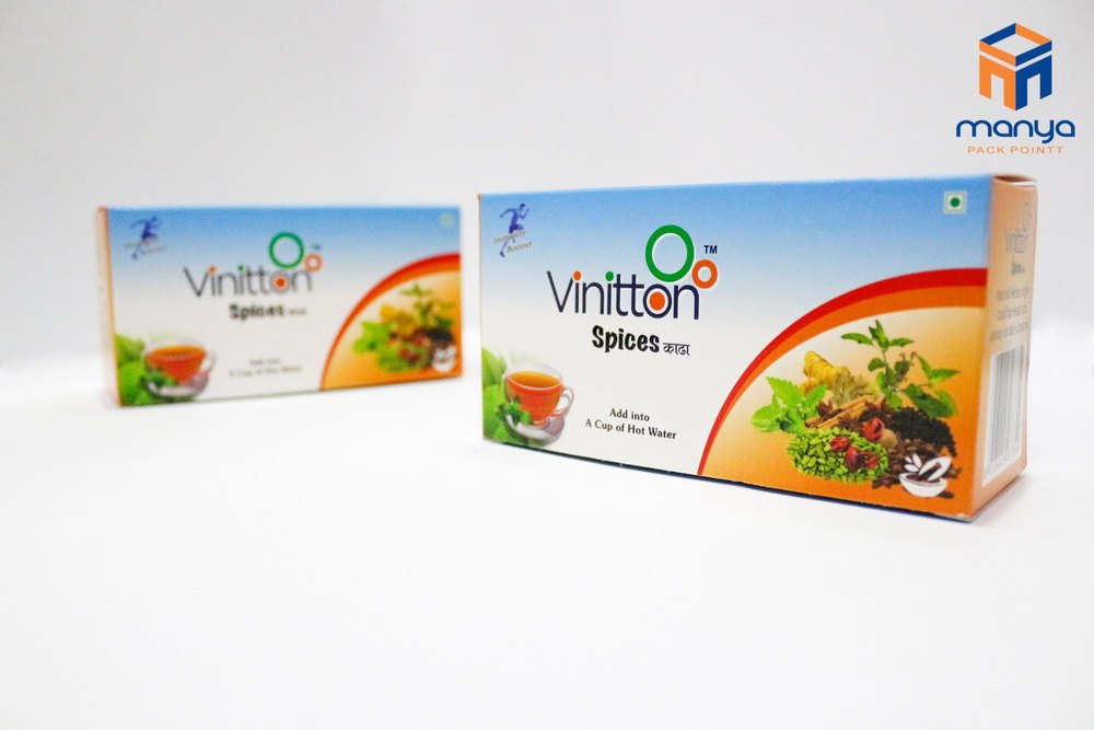 Bleached Kraft Paperboard Paper Spices kadha boxes, For Food Packaging