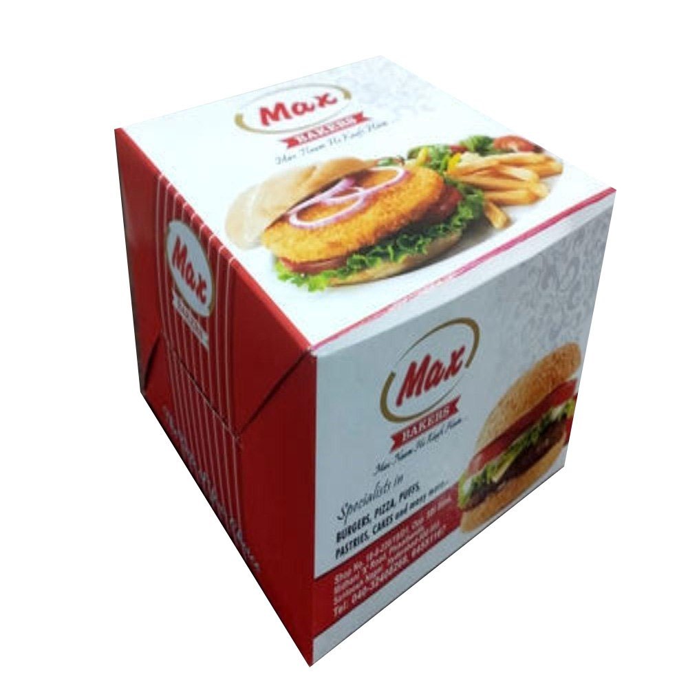 Paper Printed Burger Packaging Box, Capacity: 300g, Size: 6 X 4 X 2 Inch (H X L X W)
