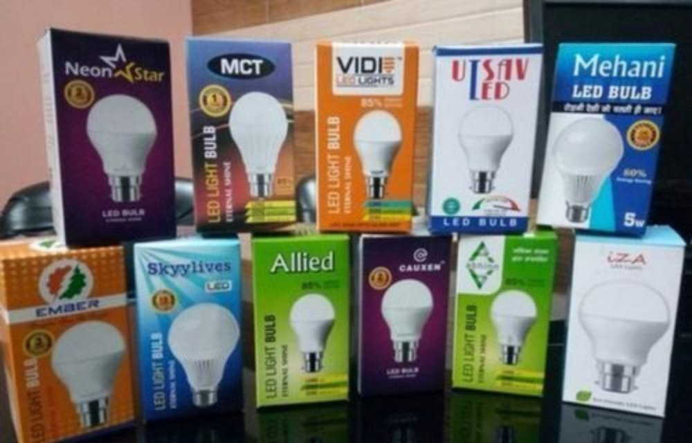 Cardboard Printed Led Bulb Packaging Box, For Electronics