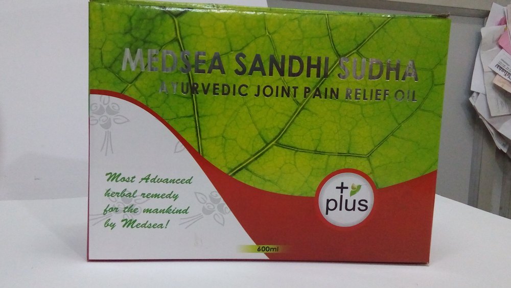 Cardboard Printed Rectangular Joint Pain Relief Oil Packaging Box For Pharmaceutical