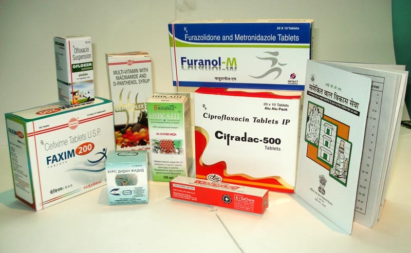 Cardboard Printed Pharmaceutical Mono Carton Boxes, Rectangle