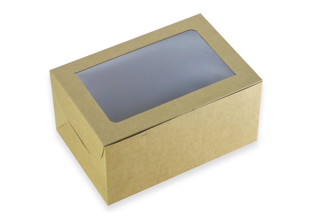 Kraft Paper Rectangular Bakery Box, Size: 8 x 5.5 x 4 Inch