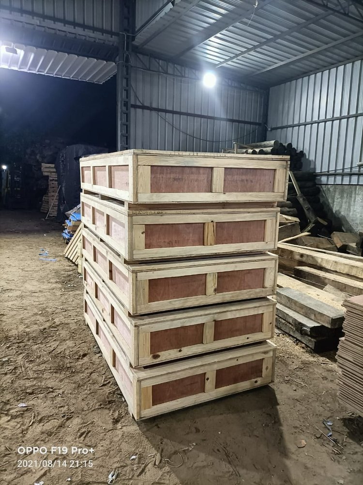 Edible Moisture Proof Export Wooden Box, Box Capacity: 1000-2000 kg, 16-25 mm