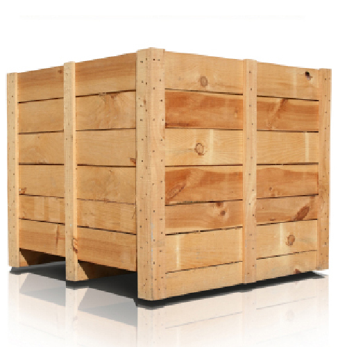 Rectangular Wooden Shipping Crate