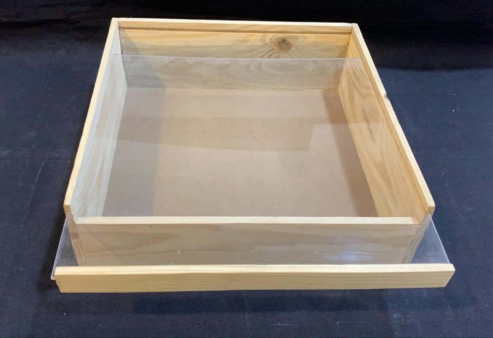 Wooden Pinewood Sliding Window Box - Big, For Festival and occasion, Size: 12x12x4 Inches