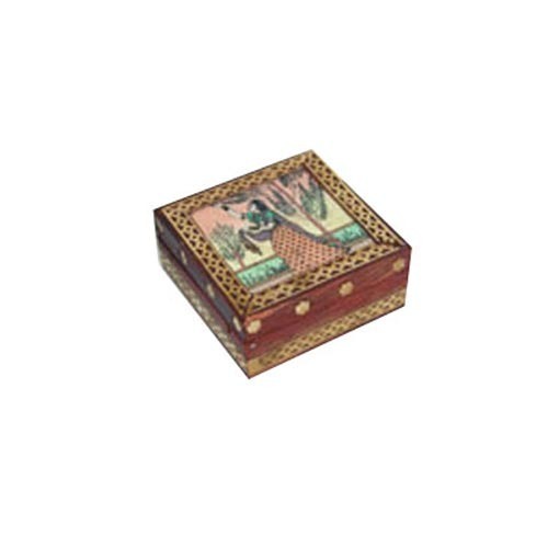 Multicolor Gemstone Pine Wood Boxes 4\'\'\'\'X5\'\'\'\'