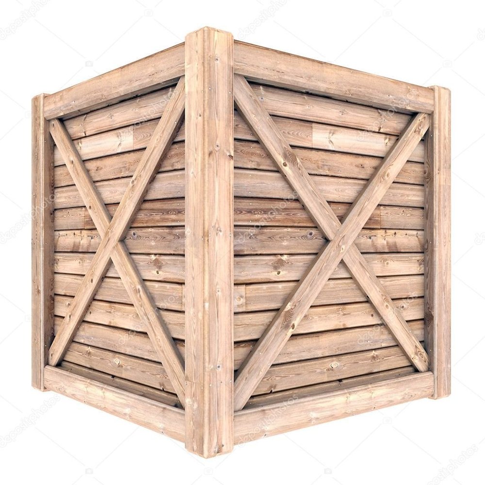 White Wooden Box Container