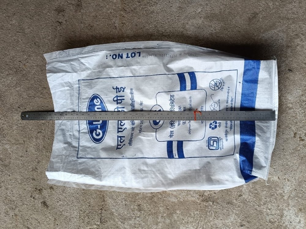 White Printed Reused Plastic Bags, For Shopping, Holding Capacity: 25 kg