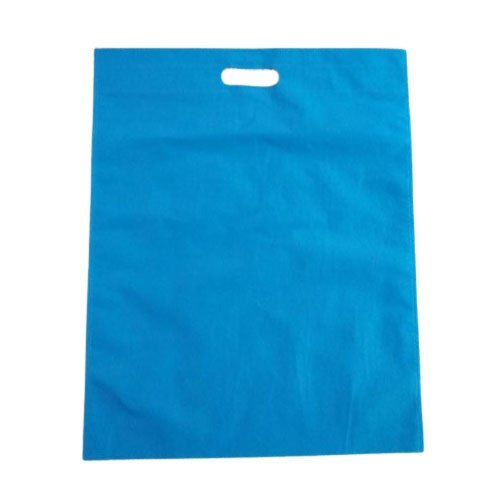 Blue D Cut Non Woven Carry Bag, For Shopping, Capacity: 5 Kg