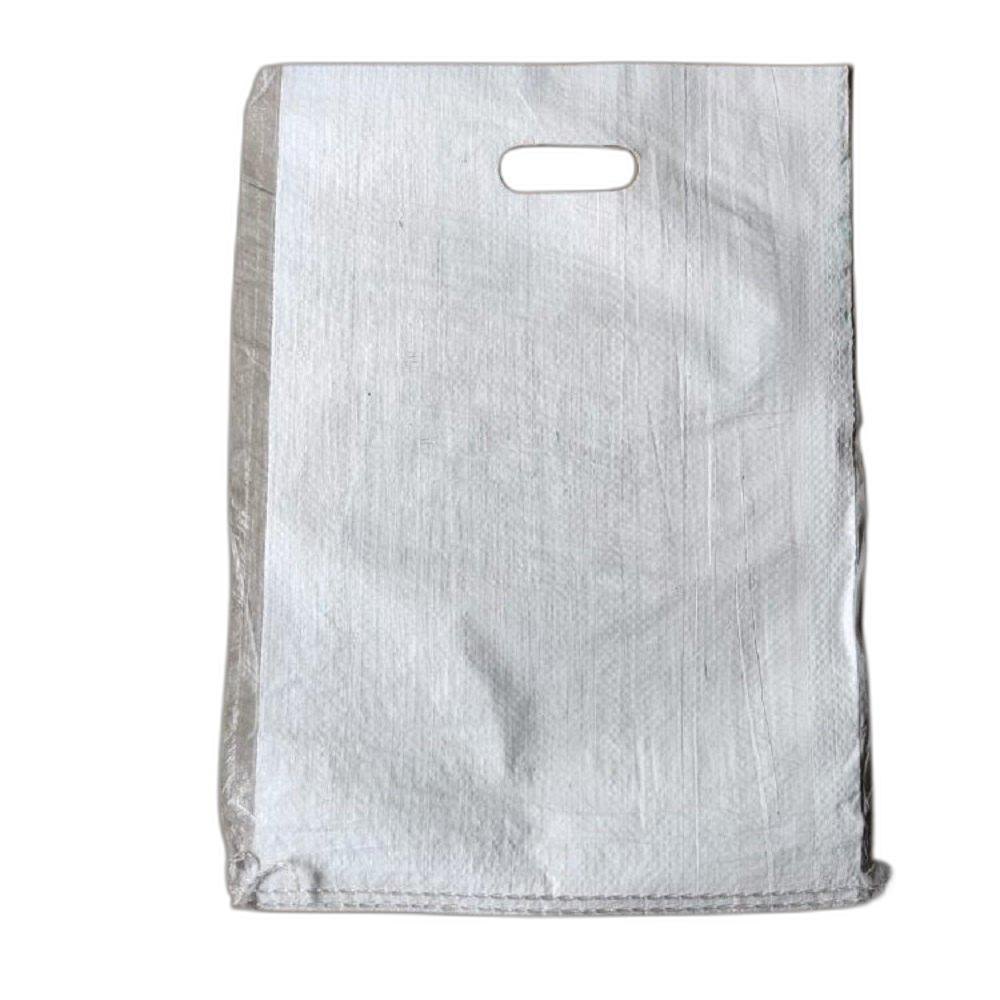 Plain PP Woven White D Cut Bag, For Shopping