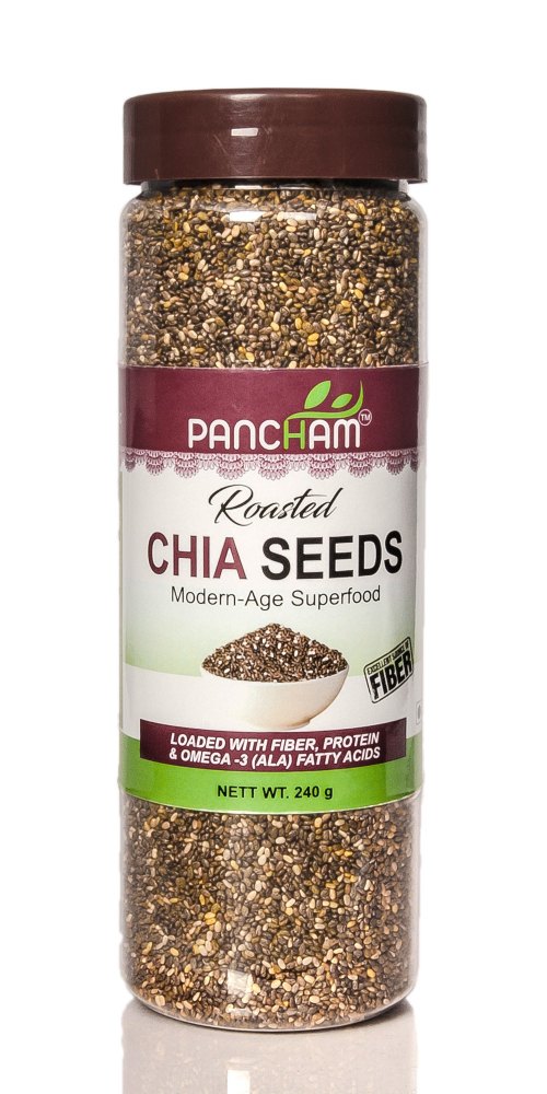 Pancham Roasted Chia Seeds - 240gm, Packaging Type: Bottle, Packaging Size: 240 Grams