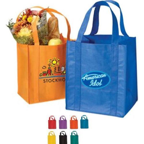 Printed Loop Handle Non Woven Grocery Bag, Capacity: 1-5 kg
