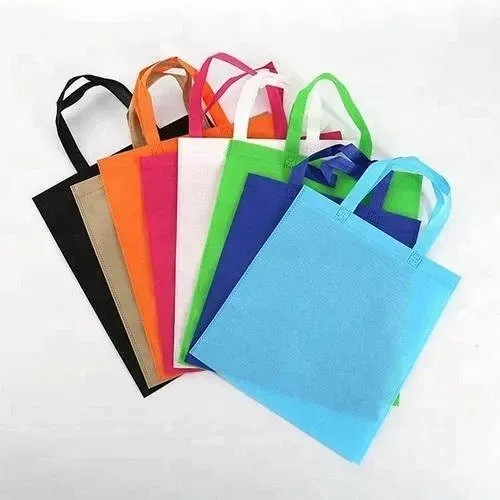 Plain Loop Handle Non Woven Bag, For Shopping