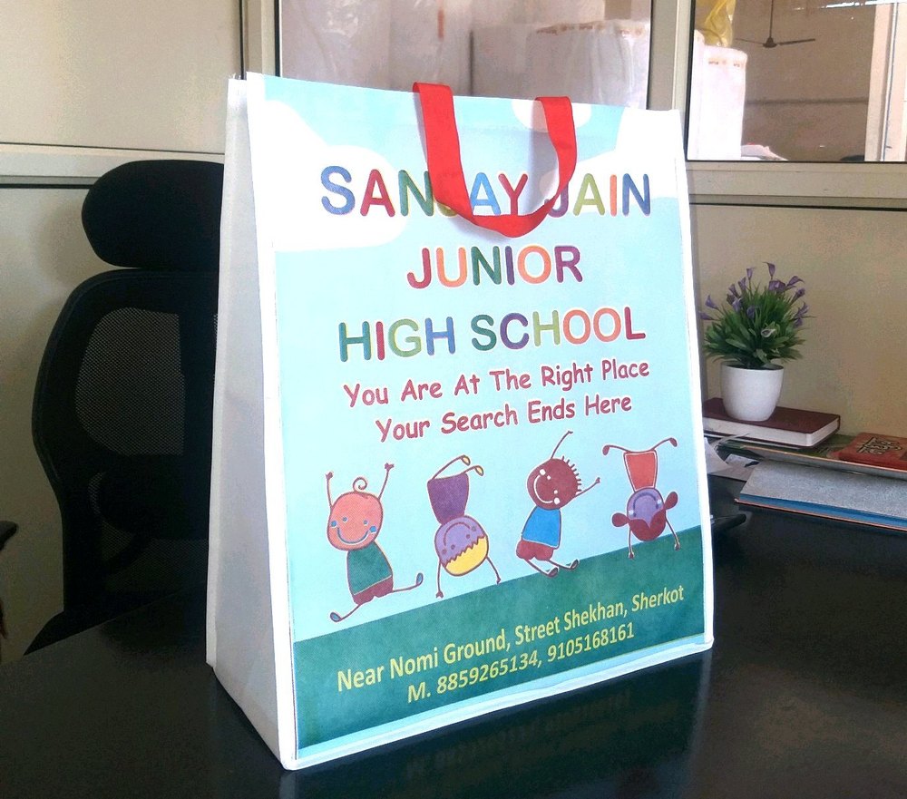 Handle Type: Loop Handle Printed Non Woven Laminated Box Bag, For Promotional