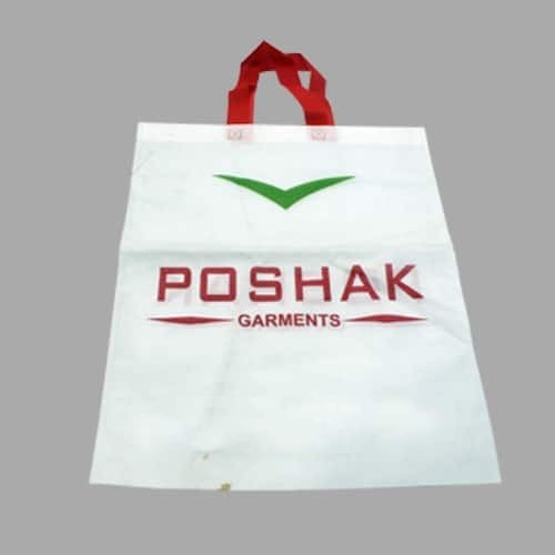 White Non Woven Loop Handle Carry Bag, For Shopping