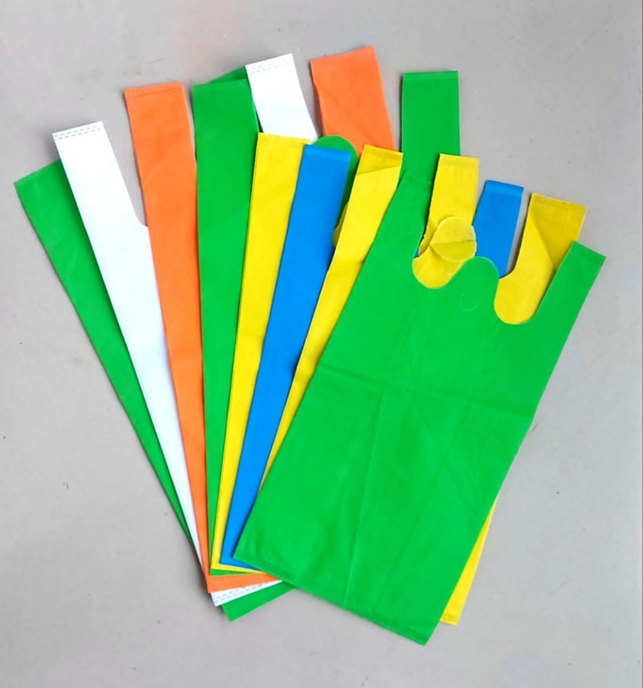 Handle Type: W Cut Plain PP Non Woven Carry Bag, For Grocery