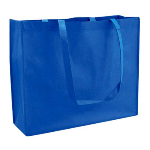 Blue Plain Stitched Non Woven Bag, Capacity: Up to 5 kg
