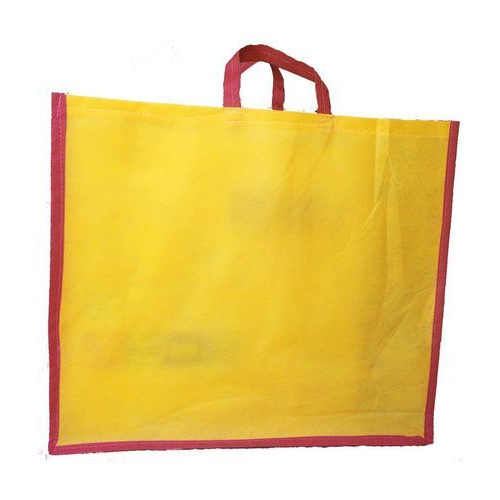 Rope Handle Yellow And Red Plain Non Woven Shopping Bag, Capacity: 5kg