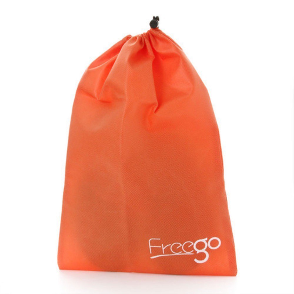 Orange Printed Non Woven Shoe Bag