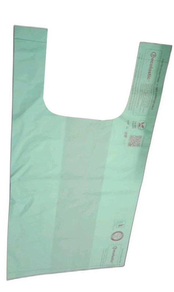 Handle Type: U Cut Printed Corn Starch Biodegradable Bag, For Grocery