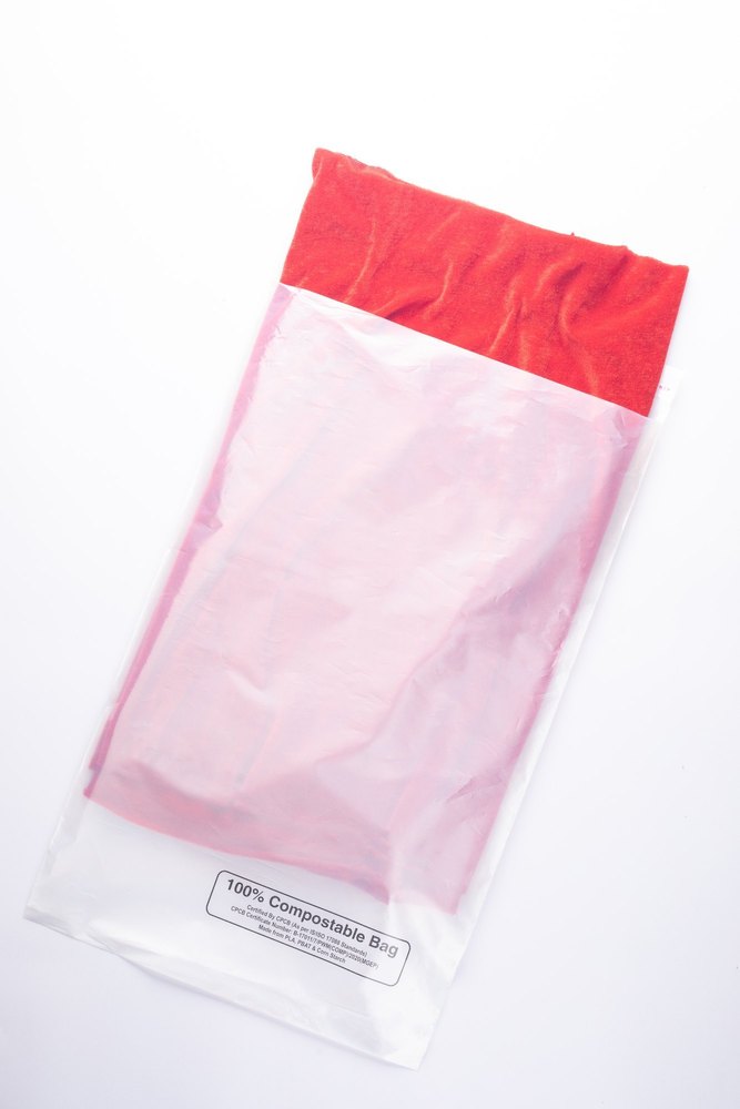Plain Compostable Apparel Bags, For Garments Packaging, 50 Gsm