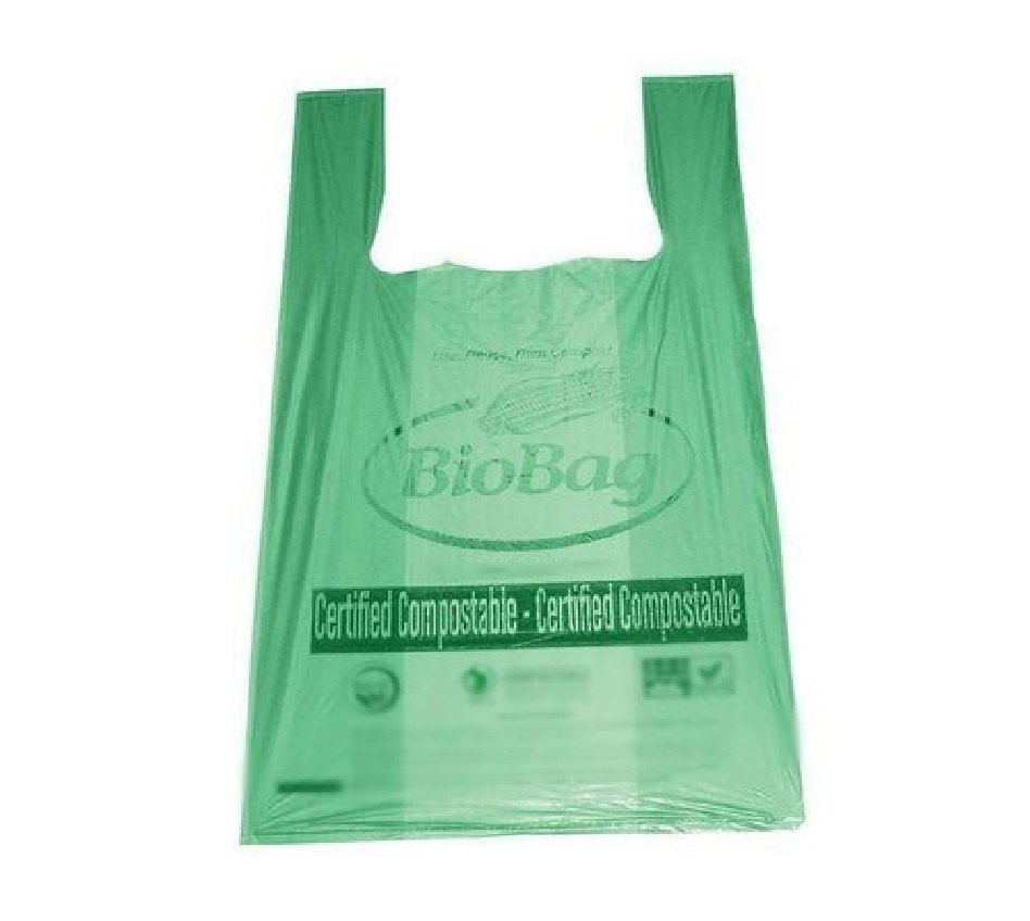 Printed Plastic Green Oxo Biodegradable Carry Bags, For Shopping, Size: Large