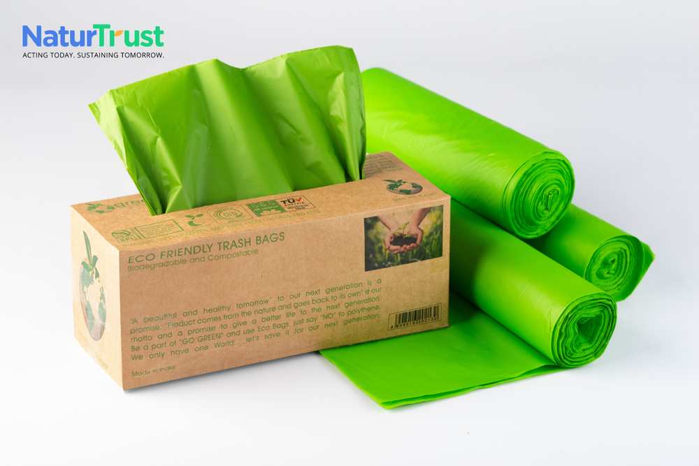 Green Compostable Garbage Bag, 25*30 (inch)