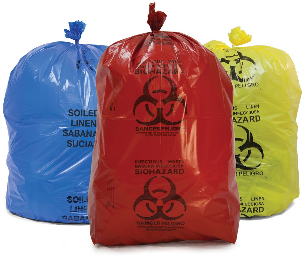 Plastic Biohazard Disposable Bags