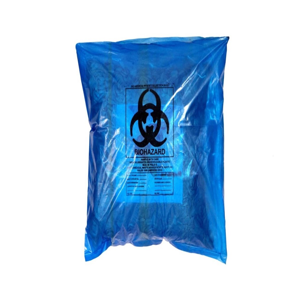 Blue Small Biohazard Bag, 19*21 (inch)