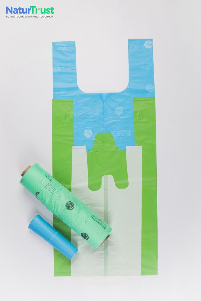 Compostable Plain U Cut Carry Bag, For Grocery