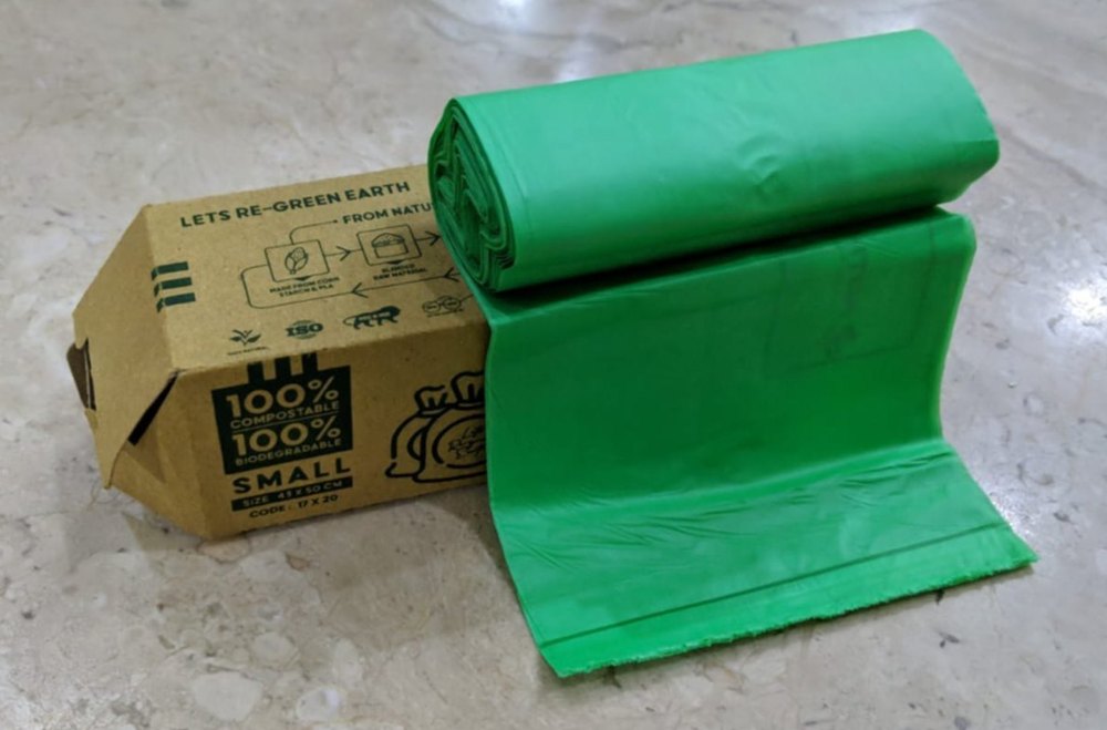 100% compostable biodegradable garbage bag Roll Type, 30 Microns
