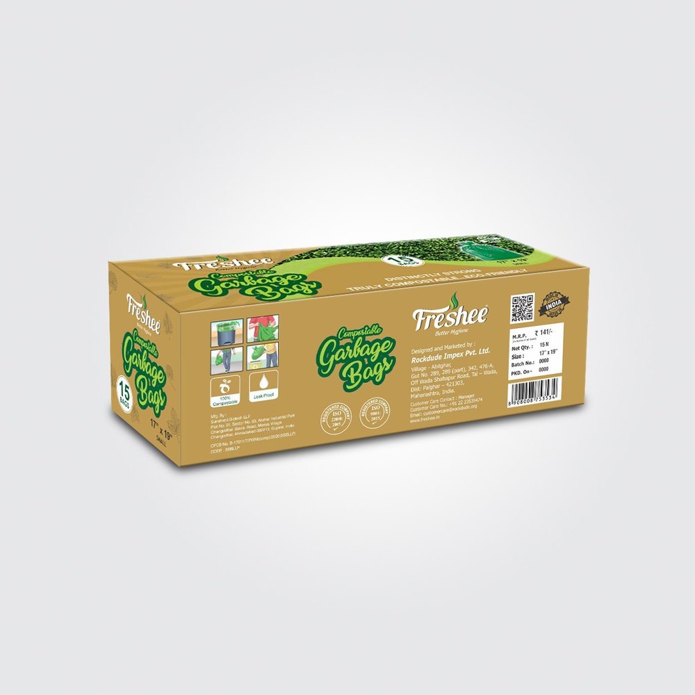 Without Handle Plain Freshee Compostable Garbage Bag, Size (in inches): 17 To 48