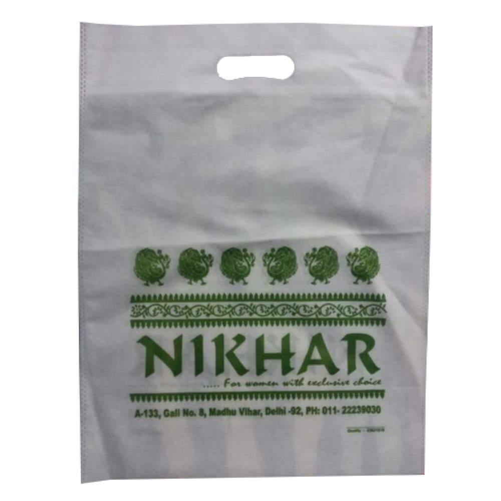 White, Grey etc. Printed D Cut Non Woven Bag, 100% Virgin