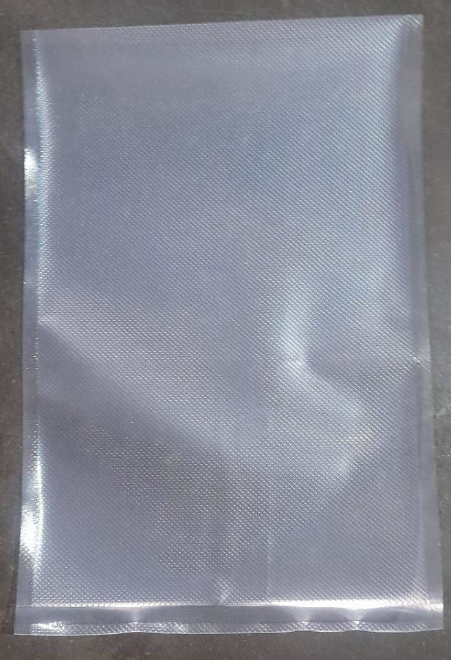 LDPE 8x12 inch Dotted Embossed Transparent Food Vaccum Bag- 1000gm Capacity