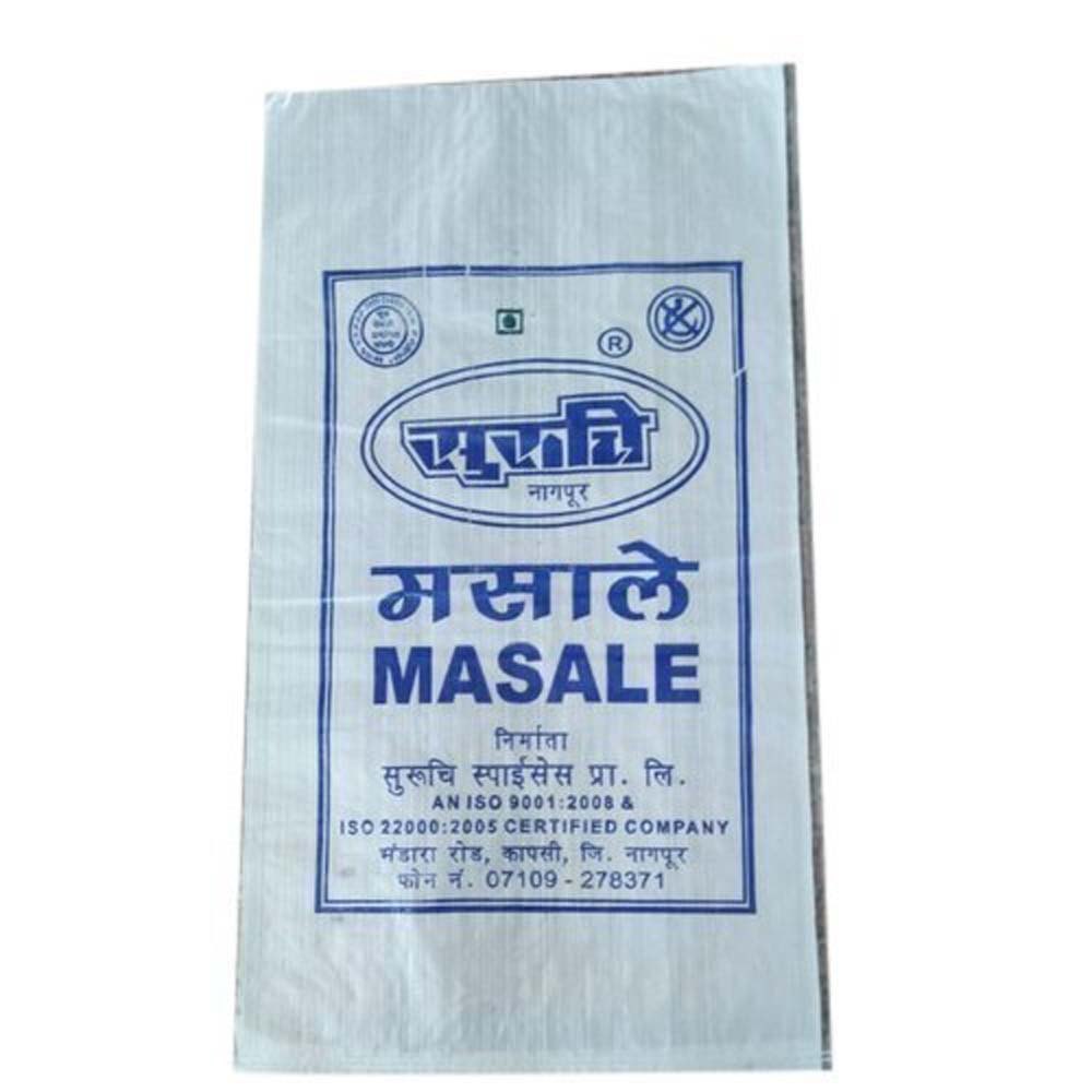 HDPE White Industrial Packaging Plastic Bag, Capacity: 50 Kg