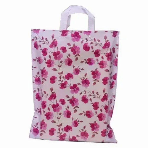 Plastic White Printed Poly Bag, For Grocery
