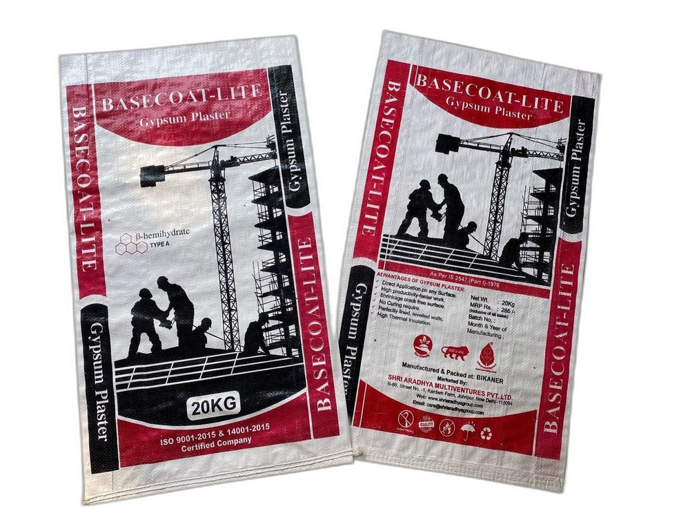 pp Woven White Printed Plastic Bag, Capacity: 50 kg, Size: 19x28.5