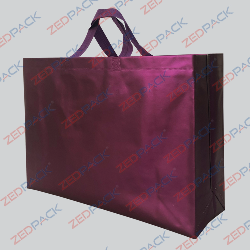 Purple BOPP Laminated Non Woven Bag, Capacity: 10 kg