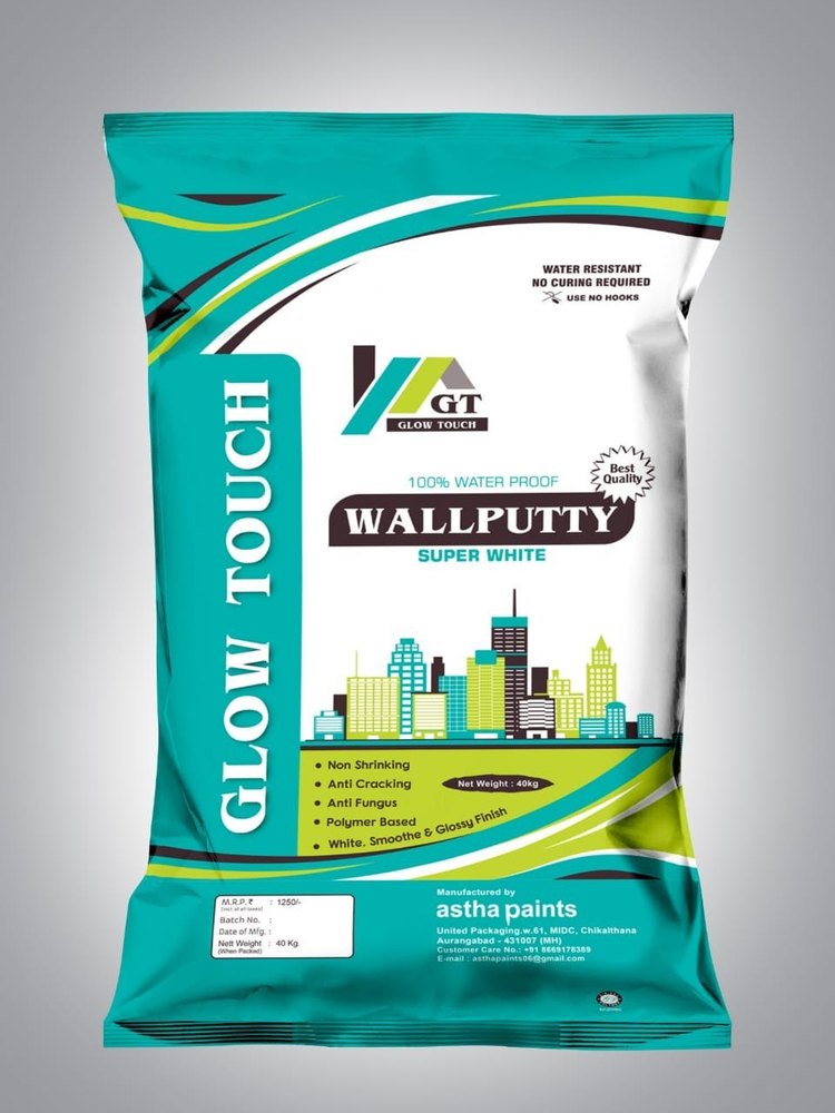 Printed 20kg Wall Putty Packaging BOPP Bags