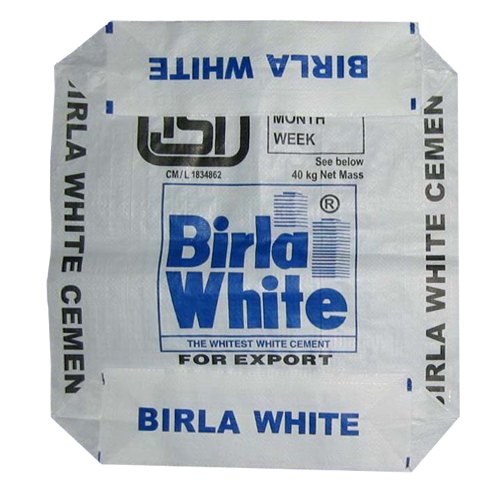 Polypropylene White Misprinted rejected Block Bottom Bag, Capacity: 50 Kg