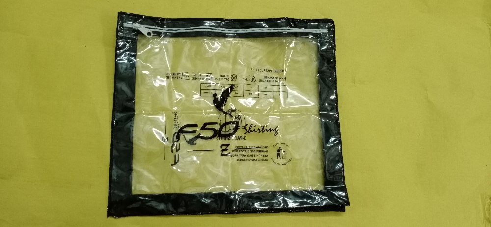 PVC Transparent Shirt Packing Bag, Capacity: 0.5 Kg