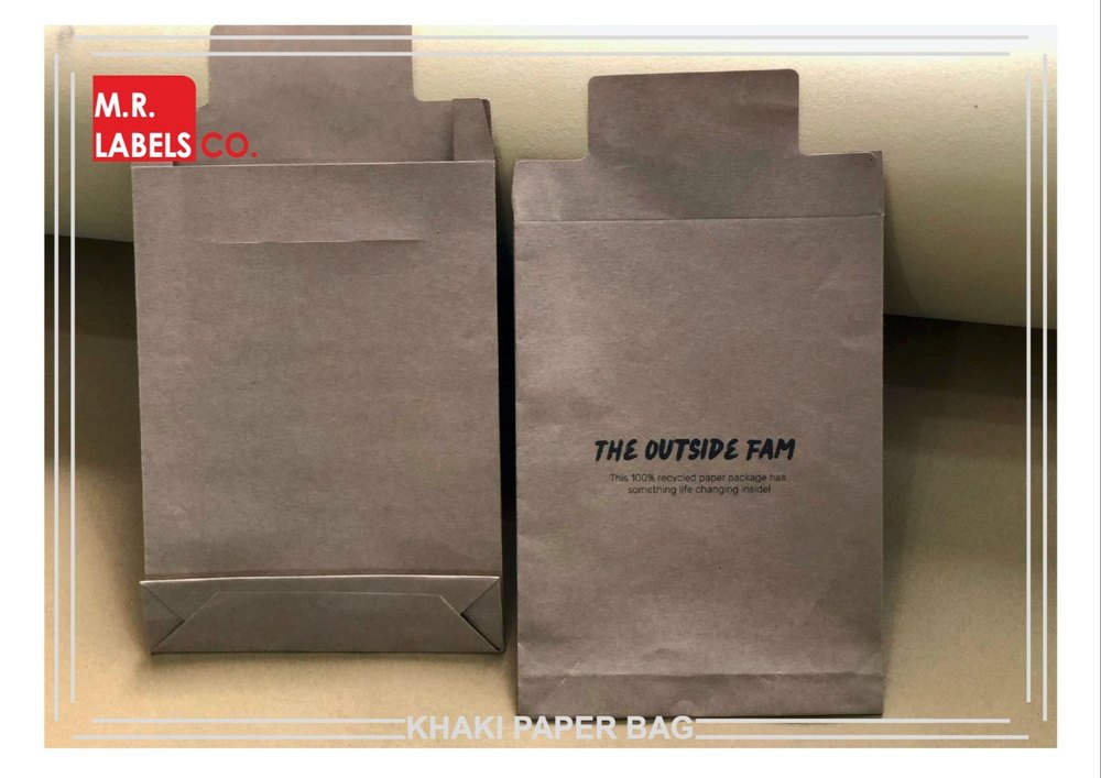 Open Brown Garment Paper Packaging Bag, Size/Dimension: 9 X 12 Inch