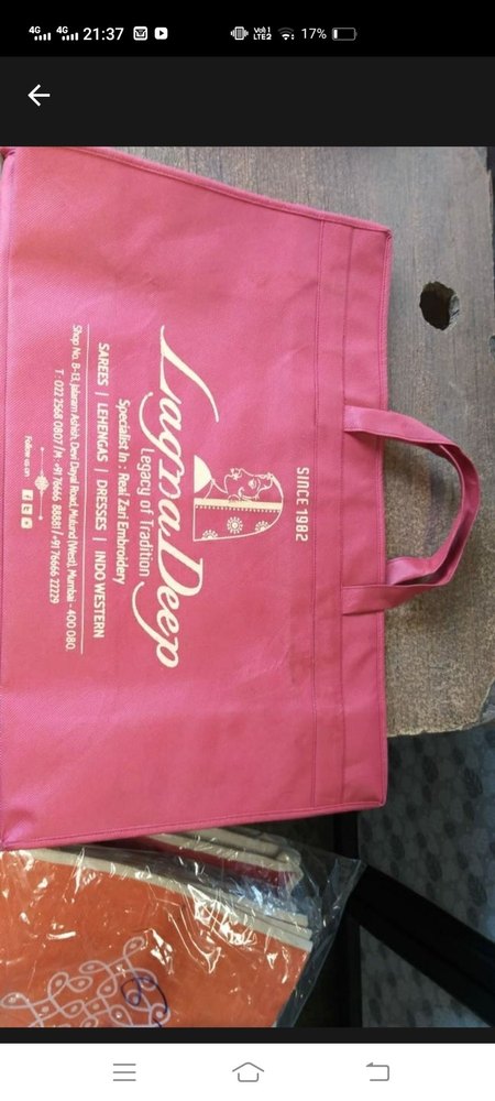 Pink, Maroon Etc. Non Woven Saree Cover