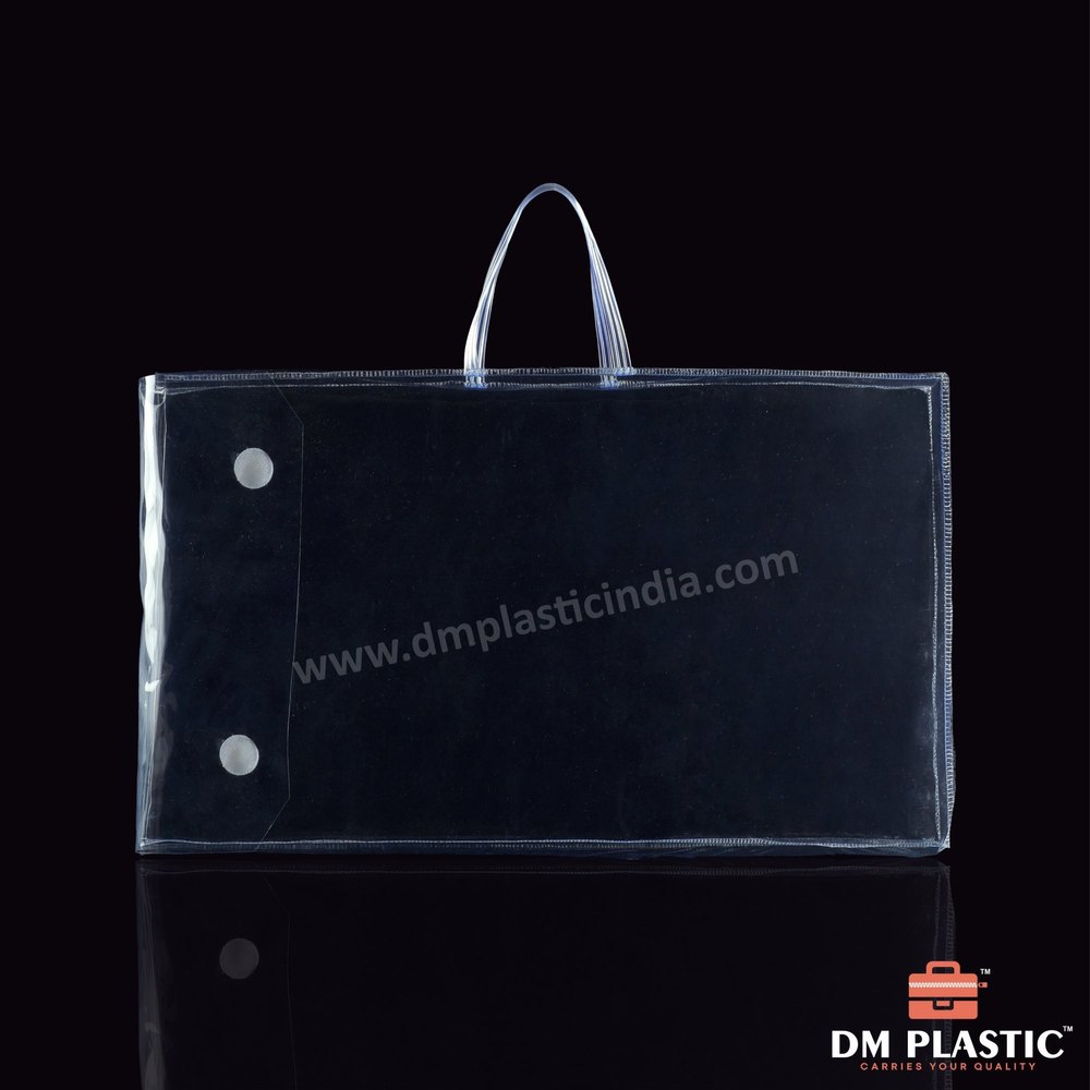 Resealable Transparent PVC Packaging Bags with Handle, Capacity: 1 Kg