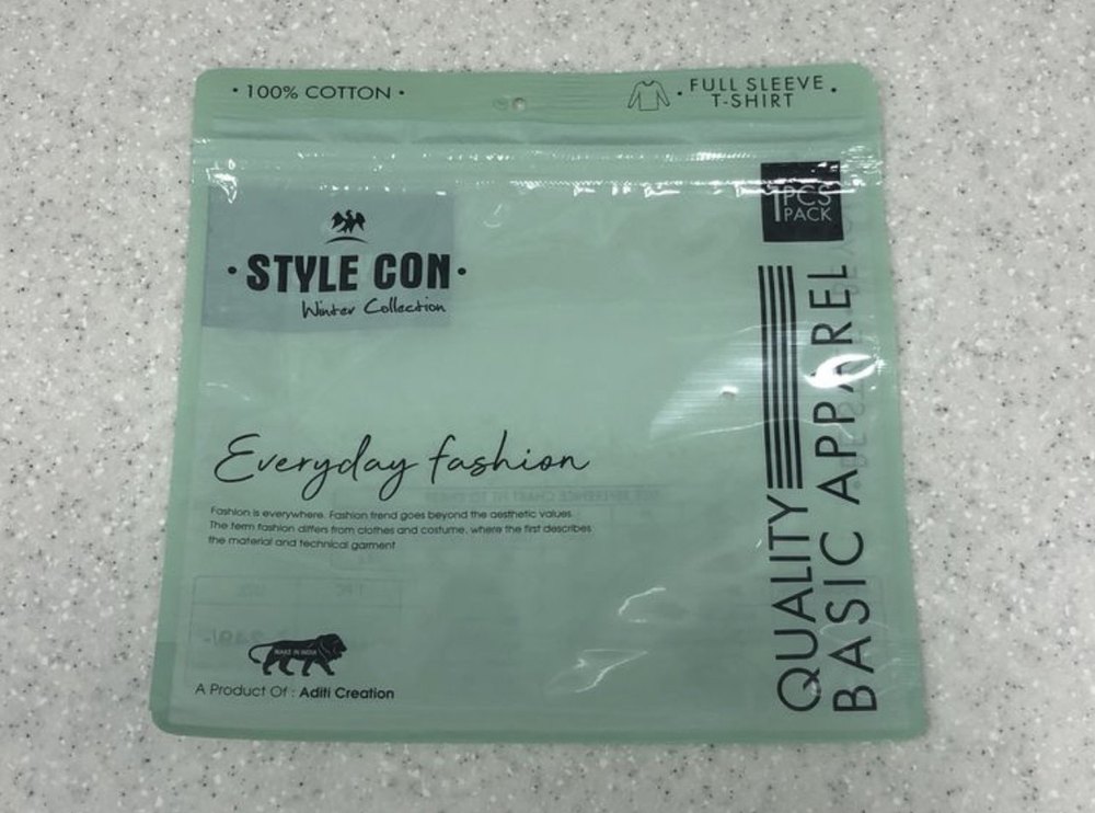 Printed Garments Packaging Zipper Bags, Capacity: 2 Kg