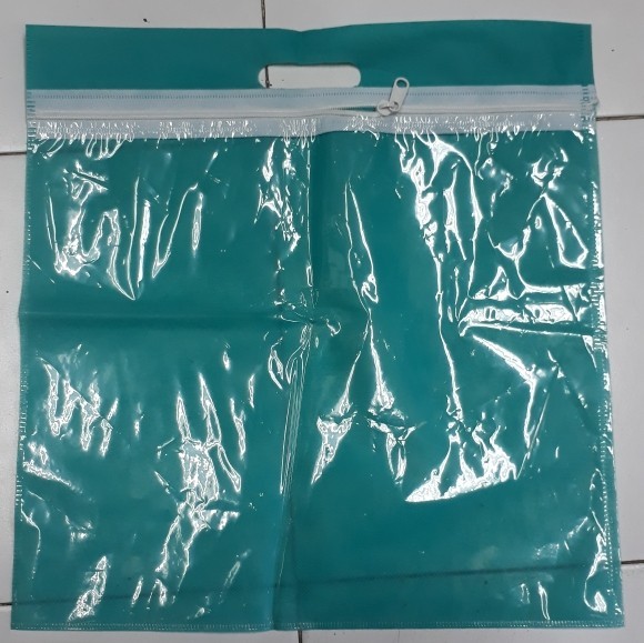 R green Non Woven Zipper Bags, Size: 16x14 inches